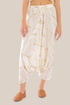 Embroidered Harem pants with elastic waistband